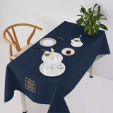 Custom Blue Khaki Square Table Cloth