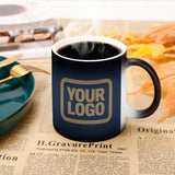Custom Blue Light Khaki Magic Mug