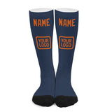 Custom Blue Orange Knee-High Sock