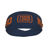 Custom Blue Orange Sports headband