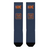 Custom Blue Orange Knee-High Sock