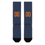 Custom Blue Orange Knee-High Sock