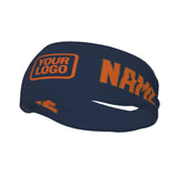 Custom Blue Orange Sports headband