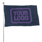 Custom Blue Light Purple Flag