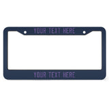 Custom Blue Light Purple License Plate Frame