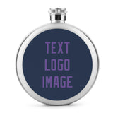 Custom Blue Light Purple Hip Flask