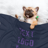 Custom Blue Light Purple Pet Blanket