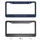 Custom Blue Light Purple License Plate Frame