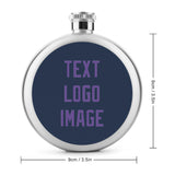 Custom Blue Light Purple Hip Flask