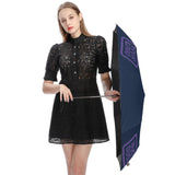 Custom Blue Light Purple Automatic Umbrella
