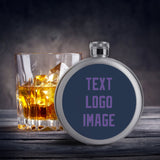 Custom Blue Light Purple Hip Flask