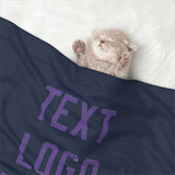 Custom Blue Light Purple Pet Blanket