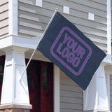 Custom Blue Light Purple Flag