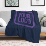 Custom Blue Light Purple Blanket