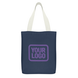 Custom Blue Purple Canvas Tote Bag