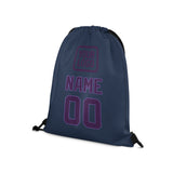 Custom Blue Purple Drawstring Bag