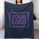 Custom Blue Light Purple Blanket