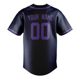 Custom Blue & Light Purple Colors Design Sports Baseball Jersey