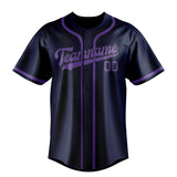 Custom Blue & Light Purple Colors Design Sports Baseball Jersey