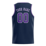 Custom Blue & Light Purple Colors Design Sports Basketball Jersey
