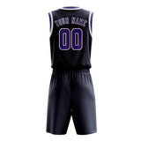 Custom Blue Light Purple Basketball Set