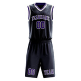 Custom Blue Light Purple Basketball Set