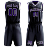 Custom Blue Light Purple Basketball Set