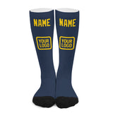 Custom Blue Gold Knee-High Sock