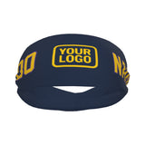 Custom Blue Gold Sports headband