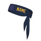 Custom Blue Gold Headband