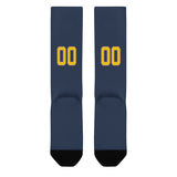 Custom Blue Gold Knee-High Sock
