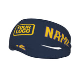 Custom Blue Gold Sports headband