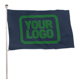 Custom Blue Emerald Green Flag