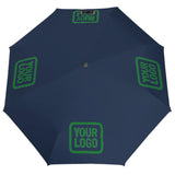 Custom Blue Emerald Green Automatic Umbrella