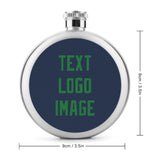 Custom Blue Emerald Green Hip Flask