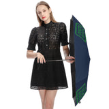 Custom Blue Emerald Green Automatic Umbrella