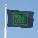 Custom Blue Emerald Green Flag