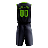 Custom Blue Emerald Green Basketball Set