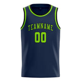 Custom Blue & Emerald Green Colors Design Sports Basketball Jersey