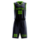 Custom Blue Emerald Green Basketball Set