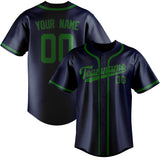 Custom Blue & Emerald Green Colors Design Sports Baseball Jersey