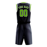 Custom Blue Emerald Green Basketball Set