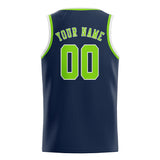 Custom Blue & Emerald Green Colors Design Sports Basketball Jersey