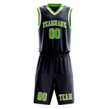 Custom Blue Emerald Green Basketball Set
