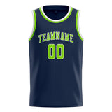 Custom Blue & Emerald Green Colors Design Sports Basketball Jersey