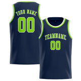 Custom Blue & Emerald Green Colors Design Sports Basketball Jersey