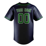 Custom Blue & Emerald Green Colors Design Sports Baseball Jersey