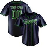 Custom Blue & Emerald Green Colors Design Sports Baseball Jersey