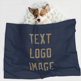 Custom Blue Light Khaki Pet Blanket