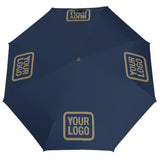 Custom Blue Light Khaki Automatic Umbrella